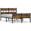 VidaXL Bed Frames Without Mattress Smoked Oak 120x200 Cm Engineered Wood, Double Bed, Bedroom Furniture, Bed 4017234
