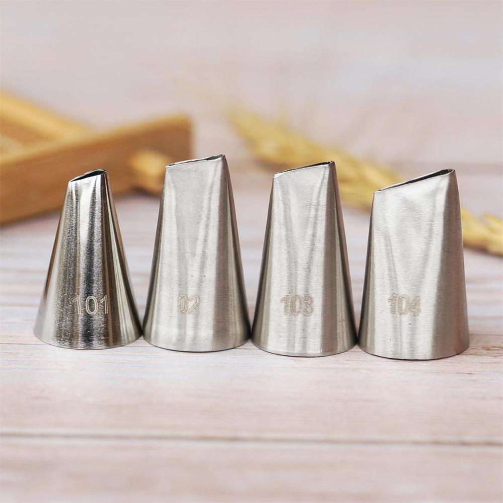 

#101 #102 #103 #104 Насадка для создания формы лепестка розы Насадка для украшения глазурью Инструменты для выпечки и кондитерских изделий Формы для выпечки