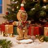 Christmas Gingerbread Man Night Light Battery Powered Resin Cookie Man Decoration Lamp Home Office Bedroom Kids Room Holiday Party Ornament