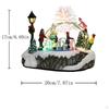 Christmas Glowing Figurine Playground Micro Landscape Miniature Snow Scene