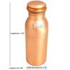 Láhev Prisha India Craft z čisté mědi, bezešvý lakovaný design, kapacita 500 ml (Hnědý)