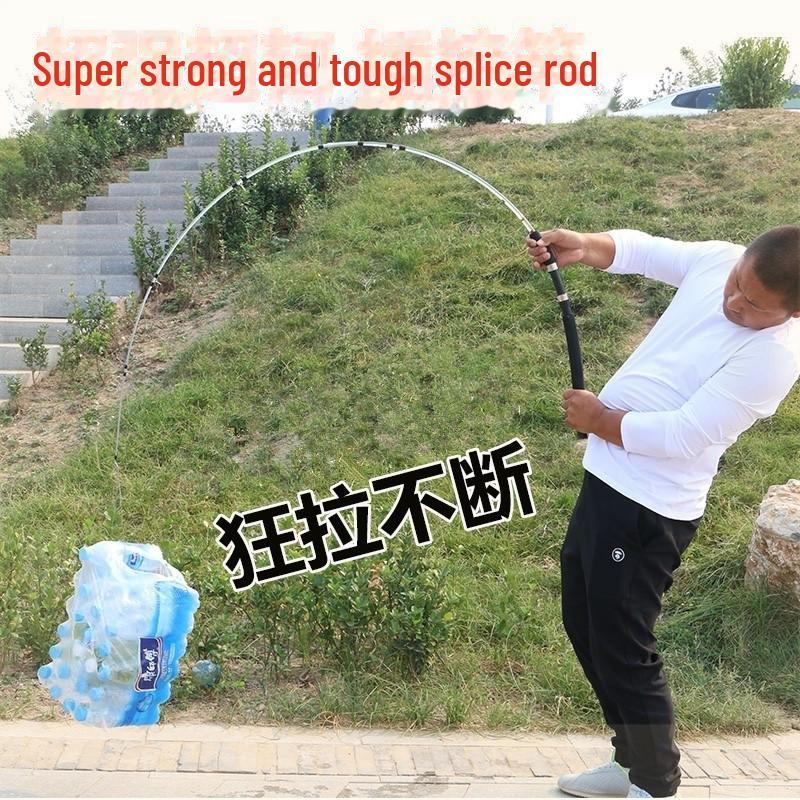 Fiberglass Fishing Rod with Solid Plug-in Stalk, 1.8/2.1m Resin Lure Rod