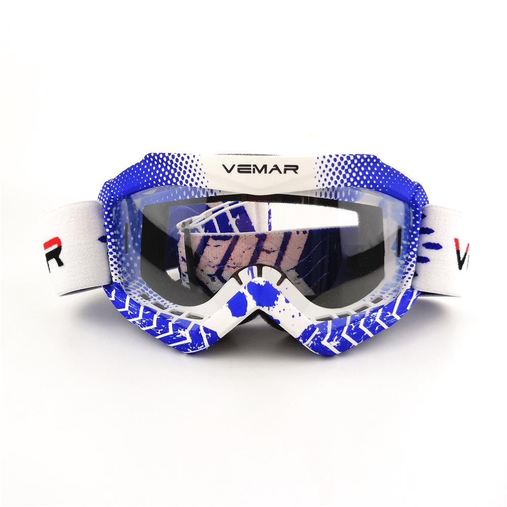 Vemar Motocyklové brýle Dětské Motocyklové Závodní Brýle MX MTB Off-Road Dirt Kid Bike Pro Motokrosová Helma Gafas