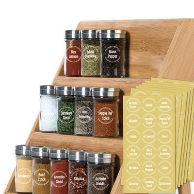 Creative Transparent Waterproof Stickers Fragrance Labels & Food Room Decals - Reusable Vinyl Stickers for Jars Water Bottle