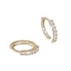 Minimalist Copper-Plated Zircon Luxurious Hoop Earrings