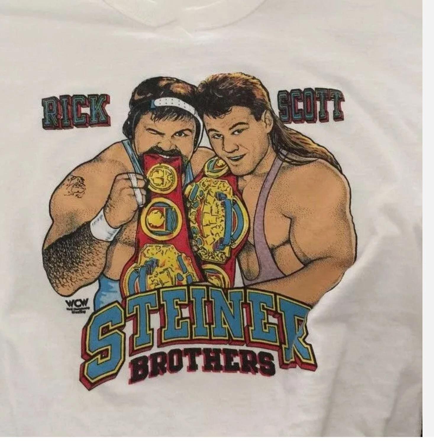 Rick and Scott Rechsteiner The Steiner Brothers Unisex Cotton 100% Cotton T-shirt Mens Tees Top 3XL