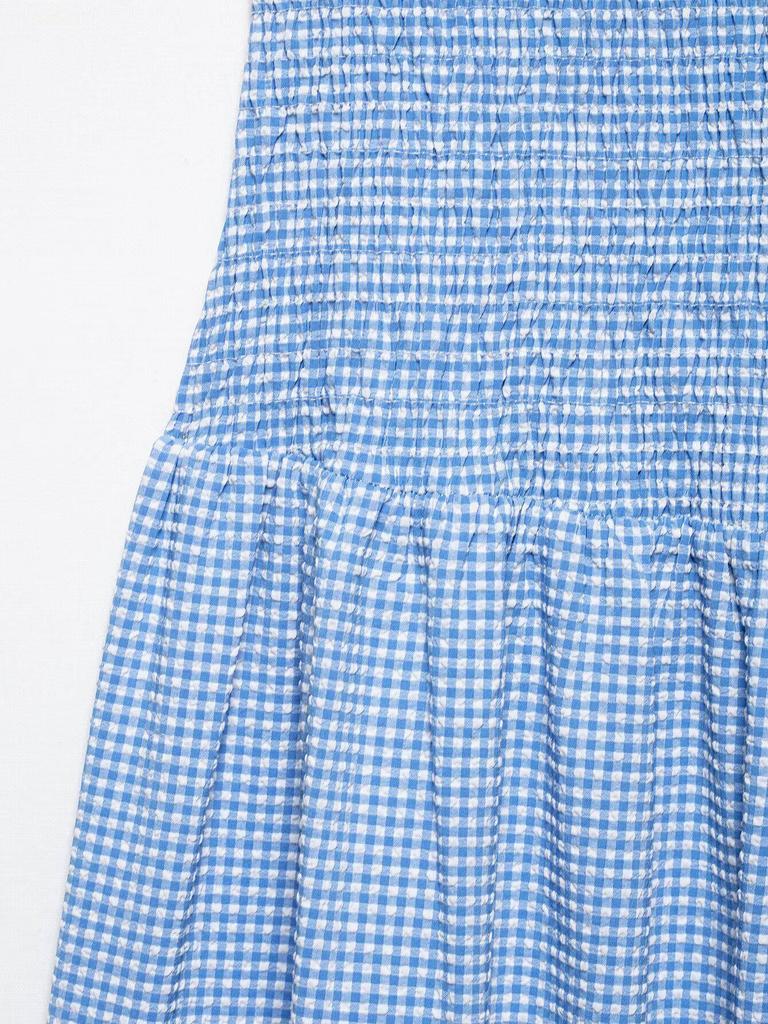 2025 Spring Women's European & American Style Plaid Midi Dress