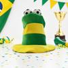 Morbido Cappello Peluche Pallone da Calcio, Cappello a Cilindro a Strisce Tema Sportivo per Feste, Copricapo da Tifo per Partite di Calcio per Bar Sportivi, Accessori per Photo Booth, Eventi a Tema
