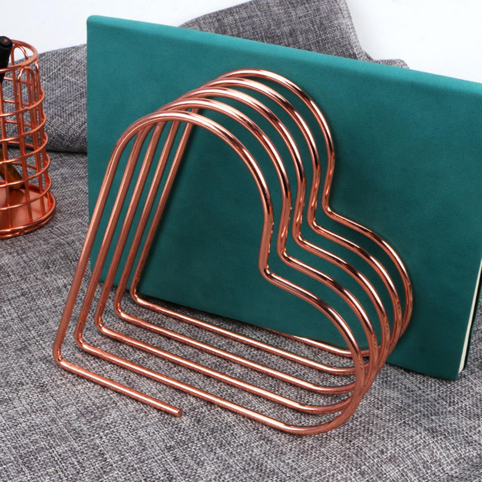 

Металлические форзацы для книг Концы для книг Украшение стойки, кабинет, скандинавский стиль Heart Rose Gold