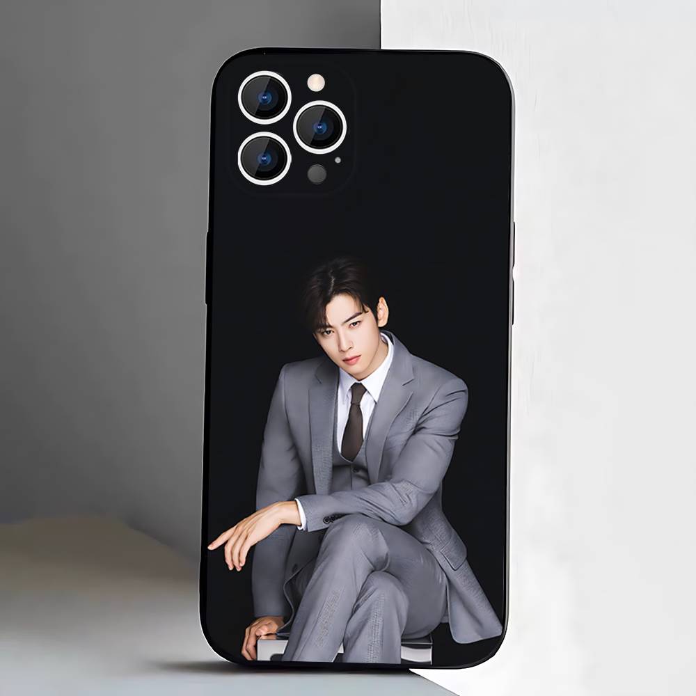 Cha E-EunWoo Phone Case For iPhone 17,16,15,14,13,12,11,Pro,XS,Max,XR,Plus,E,SE4,Mini Black Soft Cover
