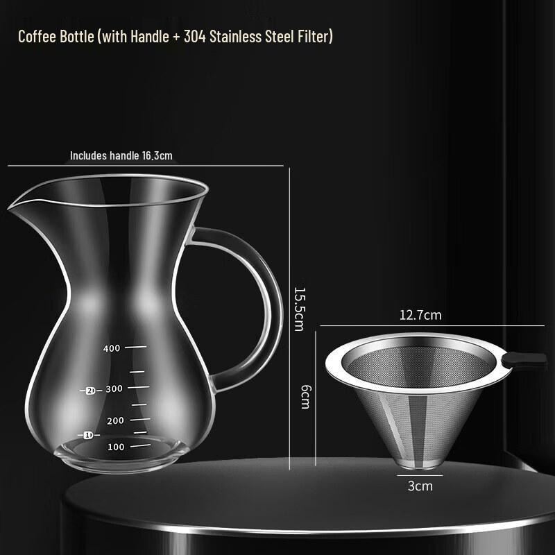 Hand Pour Coffee Maker Set with Glass Server