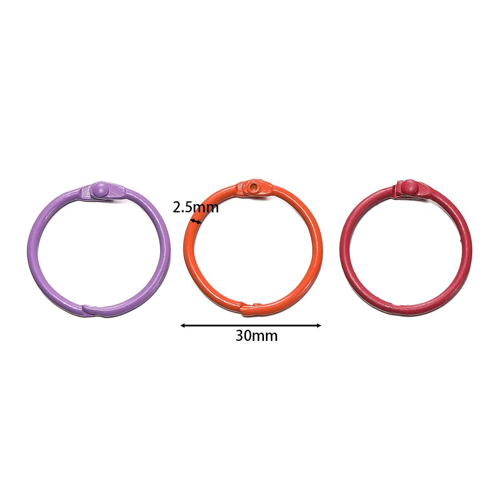 5pcs/lot 30mm KeyRing Colorful Open Ring Buckle Lobster Clasp Keychain Connector Clasps For DIY Jewelry Making Supplies