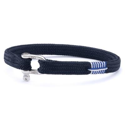 Pig & Hen Vicious Großes Armband - Marineblau x Silber