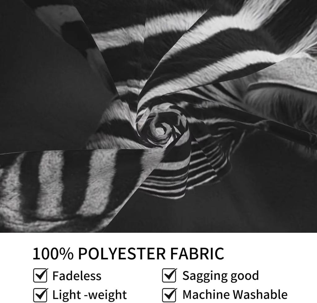 Durable Sun Shade Tapestry Versatile Zebra Pattern for Event Booth Beach Party Background Decor