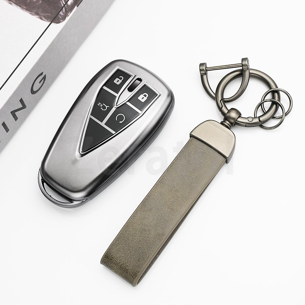 4 Buttons Tpu Shell Fob Bag Keychain For Changan Cs55 Plus Cs75 Plus Oshan X7 X5 Unit Unik Cs35Plus Car Key Case Cover