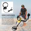 Metal Detector High Accuracy   Stem 7 Inch Waterproof Coil All Metal & Disc Modes with with Headphone & Folding Shovel Set for Underground Co