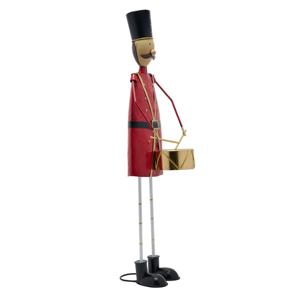 Red Metal Nutcracker Drummer 57cm