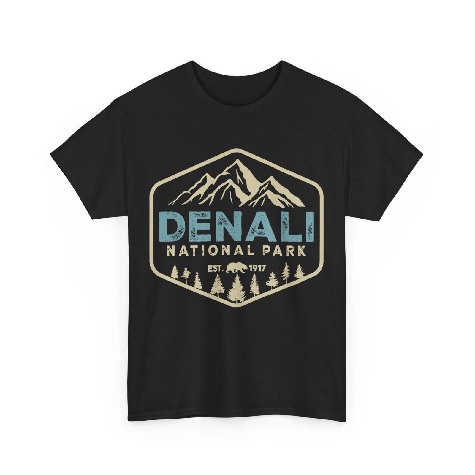 

Denali National Park T shirt, Mountains Nature Lovers Bear Women Men Shirt 2XL