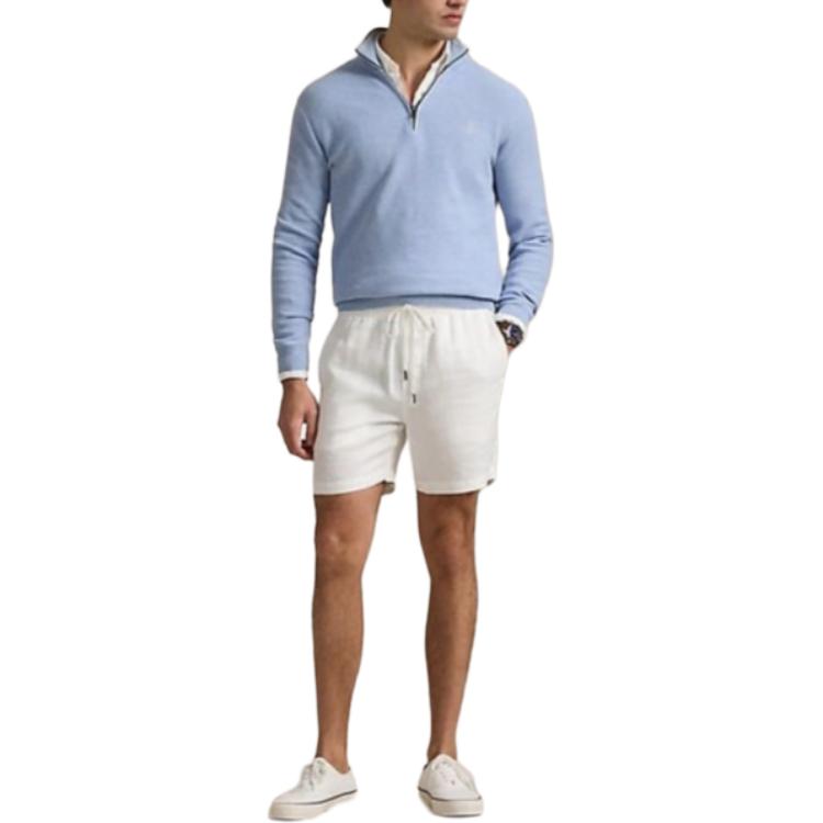 Polo Ralph Lauren Embroidered Long Sleeve Polo Sweater Men Sweater Blue MNPOSWE16822233-400