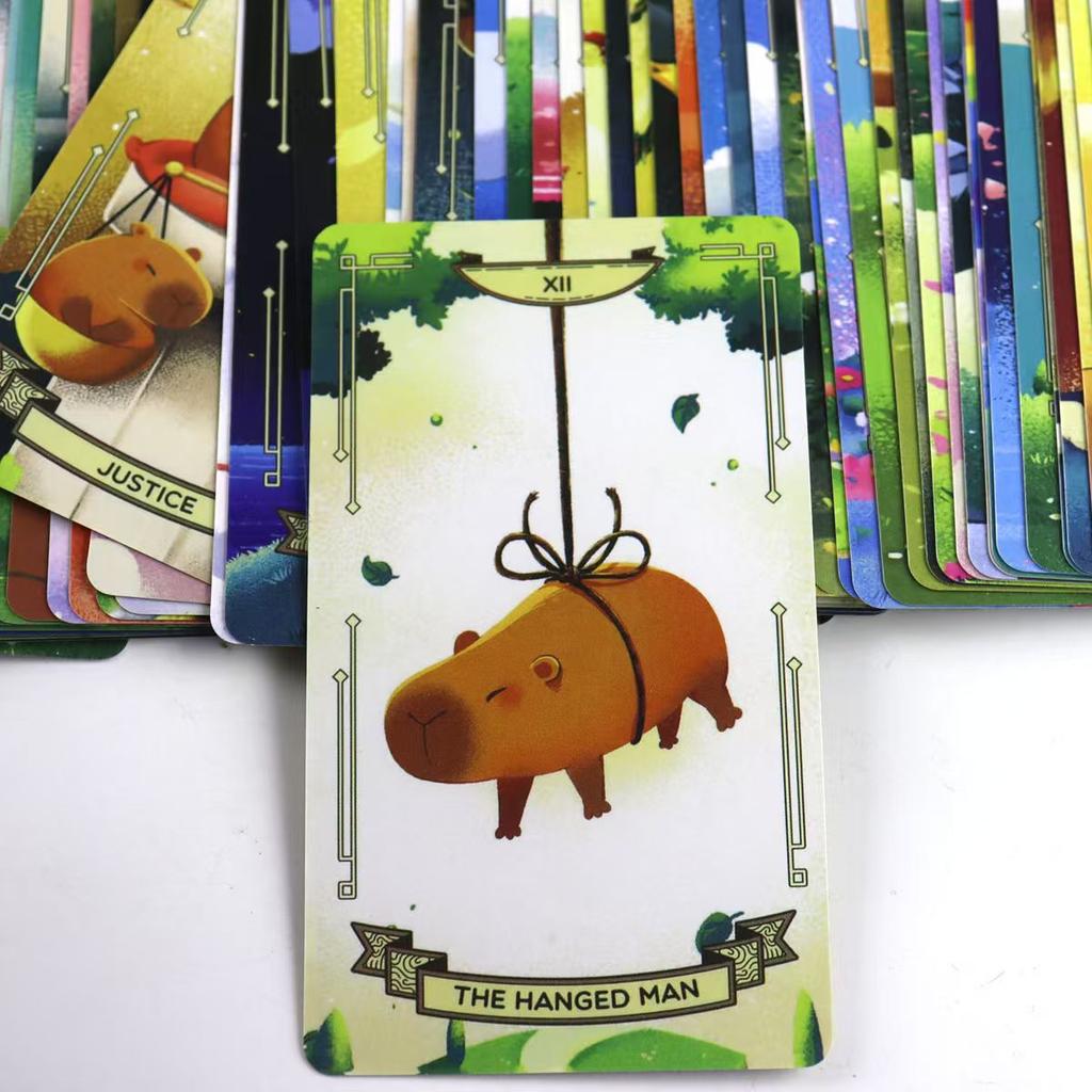 Capybara Tarot Deck 10.3*6cm 78 Cute Tarot Cards Bring That Soothing Vibe and Energy Into A Tarot Deck