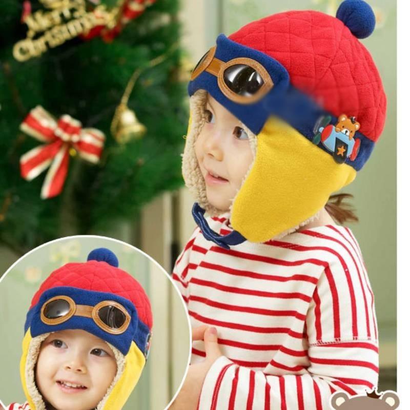 Fashionable Childrens Aviator Hat Earflap Design Winter Warmth Protection