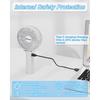 iEGrow Handheld Fan, Portable USB Mini Travel Fan with 2000mAh Rechargeable Battery, 3 Speeds Desk Fan for Home, Office and Travel-White