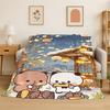 Morbida Coperta Plaid in Flanella, Disegno Carino Bubu Dudu Orso Amore, Coperta Accogliente per Letto, Divanetto, Divano, Camera da Letto, Soggiorno, Viaggio, Campeggio