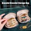 Sac de Rangement pour Bijoux avec Pendentif à Franges Fermeture Éclair Sac à Bijoux Grande Capacité Voyage Pochette de Rangement pour Bracelet en Cristal