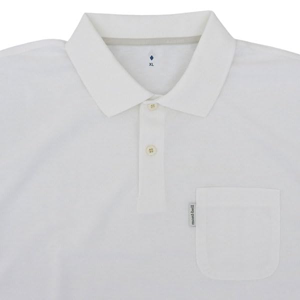 mont-bell wic. polo shirt 1114228 men's short sleeve white m