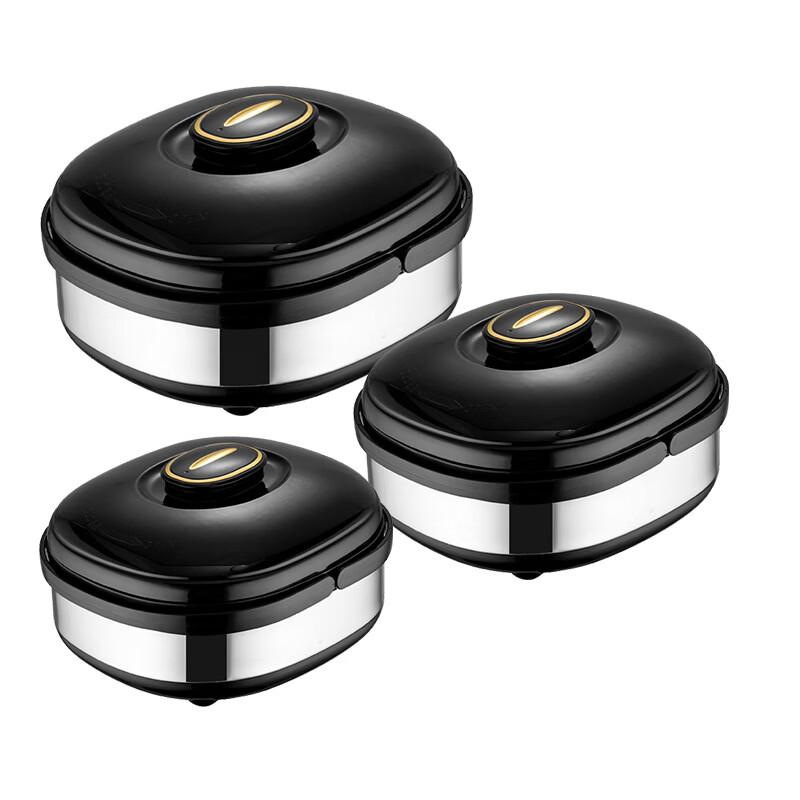 ZISIZ Square Stainless Steel Insulated Lunch Box Set