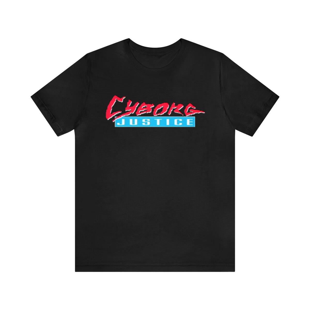 

Cyborg Justice Sega Genesis Retro Style Pixel Art Unisex Short Sleeve 100% Cotton T-shirt Mens Tees Top S