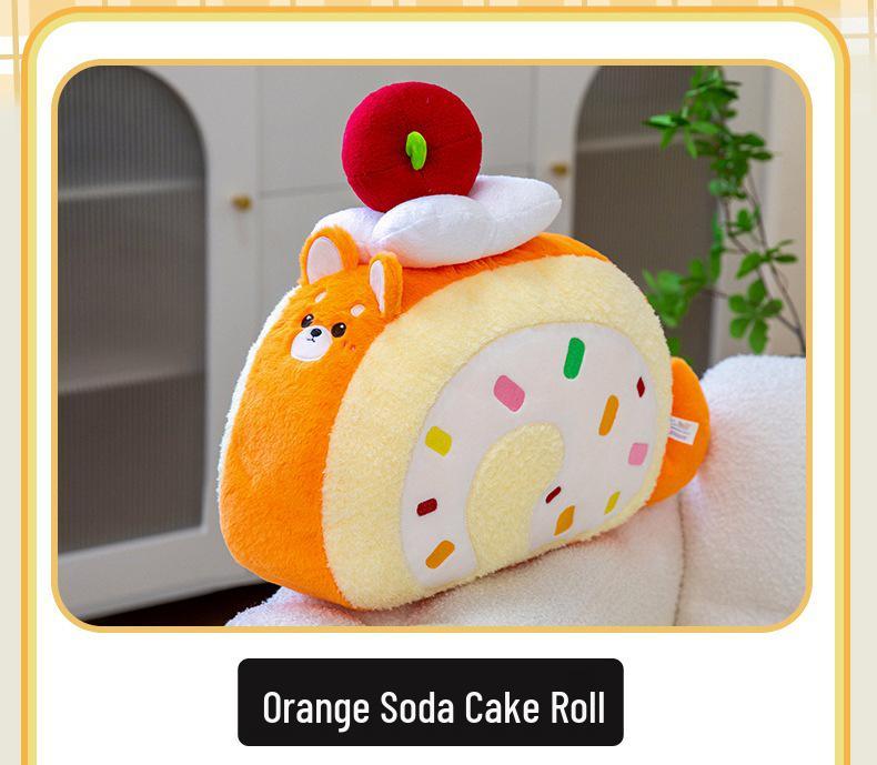 Cute Cake Roll Plush Pillow - Children's Halloween Gift & Home Sofa Backrest Cushion