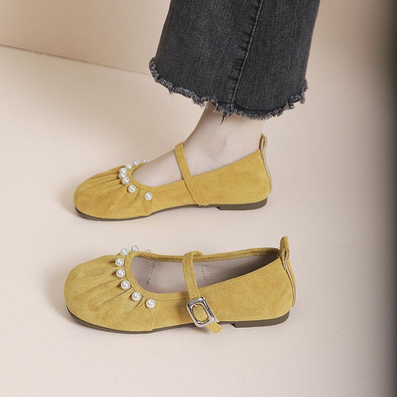 Spring and Autumn Retro Gentle French Soft-soled Mary Jane Flat-soled Single Shoes Women 2025 New Fairy Style Casual Beanie Shoes