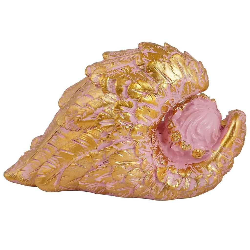 Angel Girl Showpiece for Home Decor | Winged Fairy Statue for Shelves | Pink Home Decor Item (Angel Pink SHG)