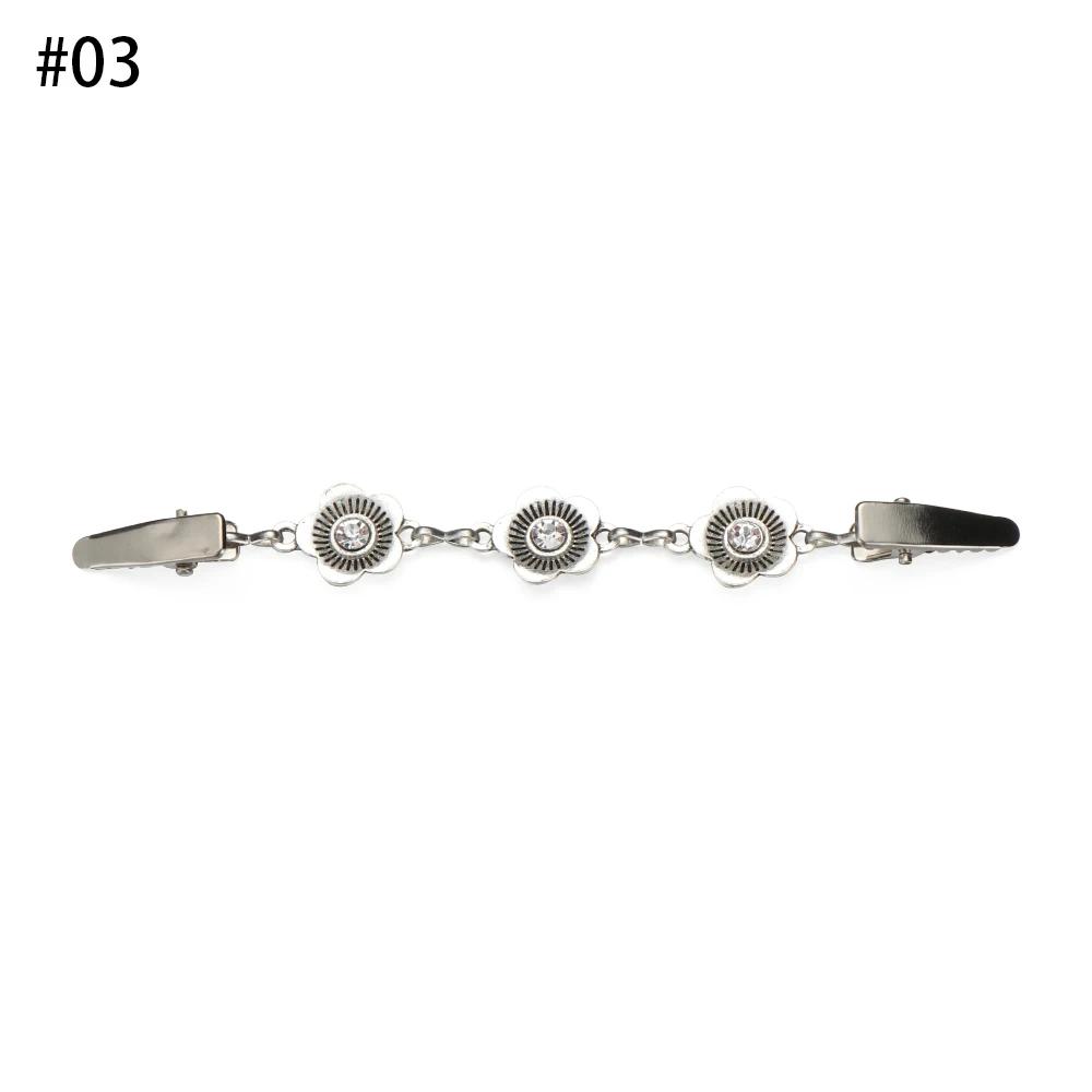 1PC Retro Women Cardigan Sweater Blouse Shawl Clips Shirt Collar Flower Pattern Duck Clip Clasps Fashion Clothing Accessories