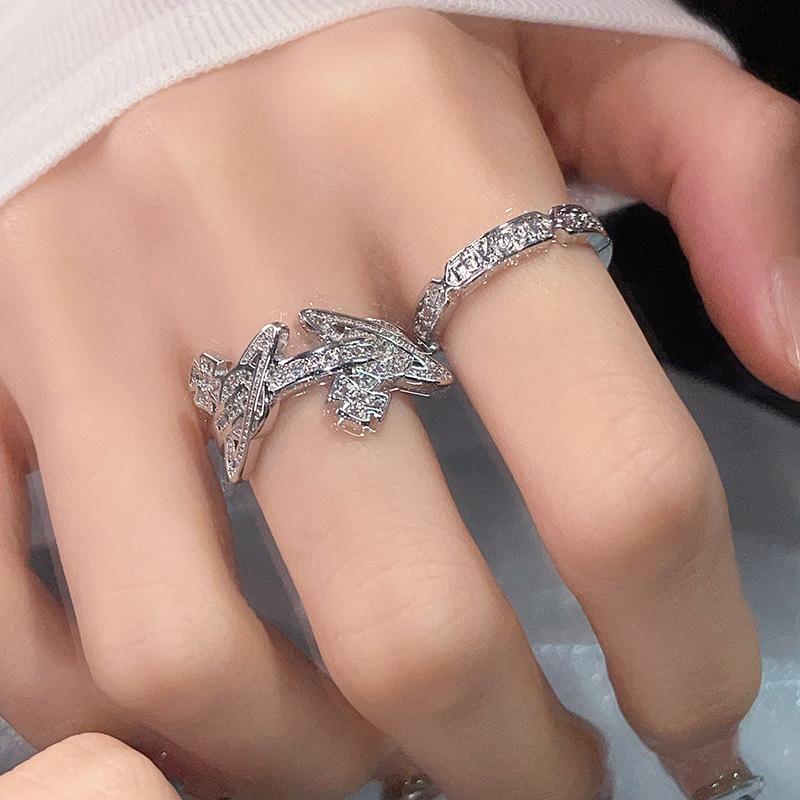 Saturn Nische Design Sinn Kalter Wind Hoher Sinn Offener Ring Mode Zeigefingerring Schmuck Frauen