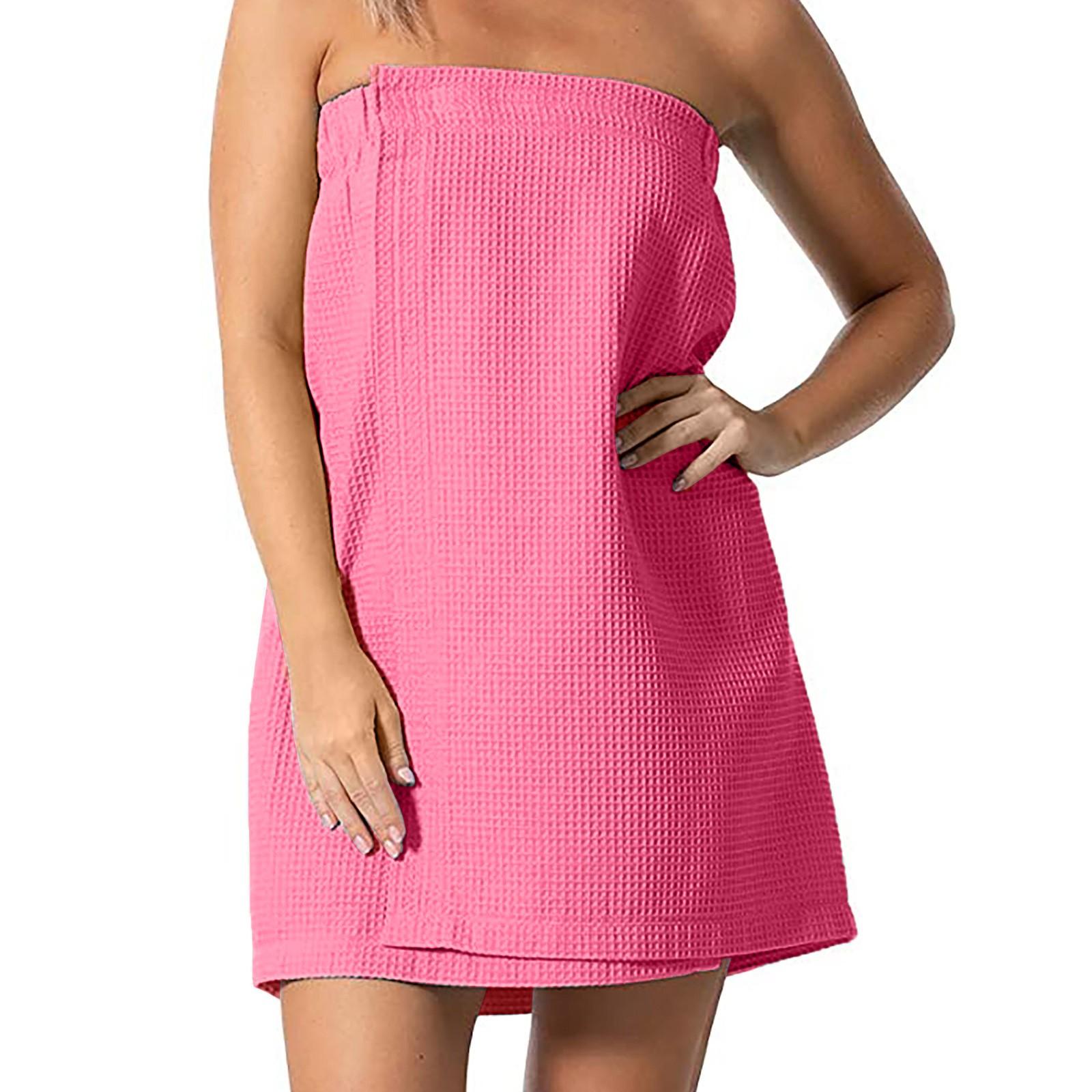 

Женское банное полотенце, женское обертывание для тела Waffle-Spa с застежкой M