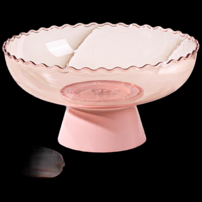 Пластиковый набор тарелок для закусок и фруктов на высоких ножках