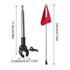 1.2M Telescopic Flagpole Stainless Steel Portable Pole Flag Waving Flagpole Flag Pole Car Holder for Truck Boat Vehicle Bicycle