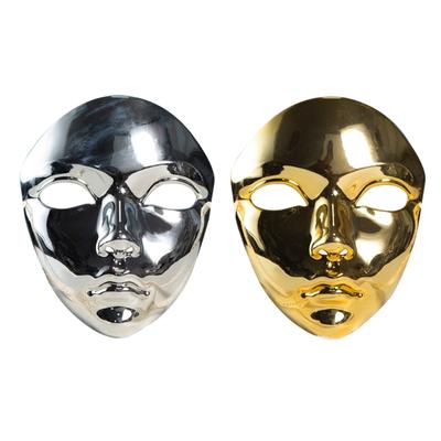 Metalická barva Halloweenská maska Maska na celý obličej Maškarní maska Halloweenské kostýmní doplňky pro ženy muže Maškaráda