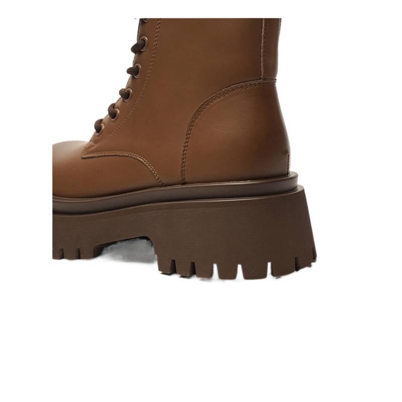 High-Quality 6CM Thick Sole Martin Boots for Women – Autumn 2025 British College Style, Four-Season Wear, Short Boots