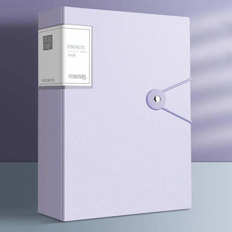 A4 Thickened File Folder 100 Pages-Large Capacity Document Organizer,Multifunctional Desktop File Storage & Information Holder