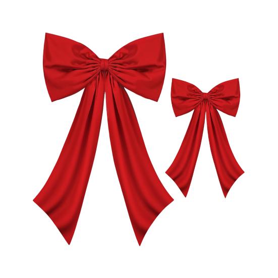 2 Pcs Bow Decor Large And Small Satin Bow Ribbon Tie Room Backdrop Wall Decor for Bachelorette Baby Shower Bridal Shower Birthday Decoration