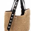 Kash Kash Hand-Knitted Tote Bag with Dot Embroidered Handles, 10-00-02770, Women's, Black