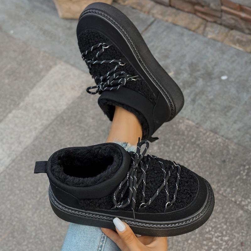 Women Snow Boots 2026 Winter Platform Vintage Warm Plush Chunky Cotton Shoes Fashion Non Slip Outdoor Winter Boots Botas Mujer