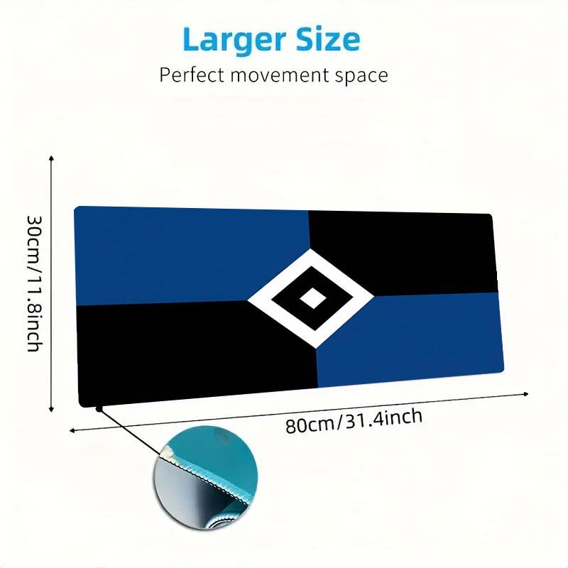 Blue Black Diamond Large Size Mouse Pad Large Gaming Table Cushion Nonslip Laptop Tablet Big Mousepad Xxl Mat Mini Pc Playmat With Lock Edge