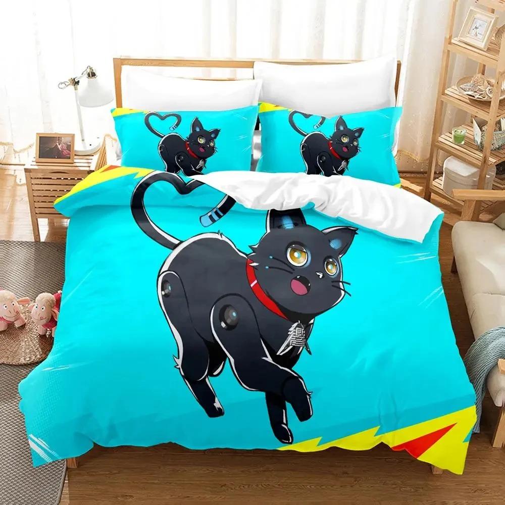 Anime Game Hi-Fi Rush Bedding Set Duvet Cover Bed Set Quilt Cover Pillowcase Comforter King Queen Size Boys Adult Bedding Set