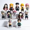 6 Pcs/Set Demon Slayer Q Version Standing Pose Tanjiro Nezuko Figure Pvc Anime Cartoon Ornaments Creative  Model Toy