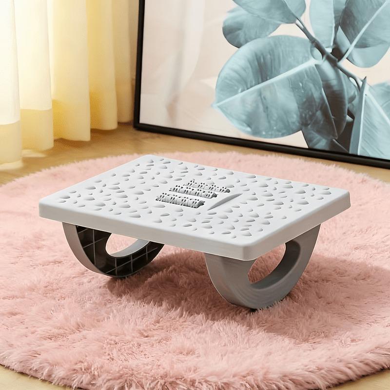 

Massaging Foot Stool with Acupressure Node,Heavy-Duty Plastic Multifunctional Step Stool for Home Office,Space-Saving Under Desk сірий колір