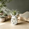 3D Printed Pineapple Sculpture Geometric Design Desktop Ornaments Hollow Flower Pot Fruit Shape Pineapple Flowerpot Living Room